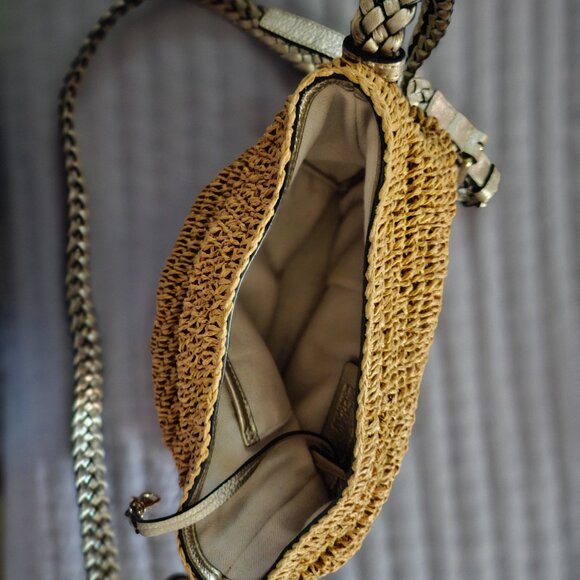 MICHAEL Michael Kors Lola Messenger Straw Bag – Nat/Gold - Picture 3 of 6